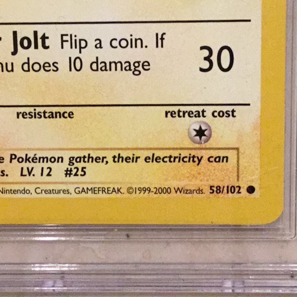 Pikachu Pokémon 4th Print 2000 58/102 CGC 9 Mint - Picture 8 of 10